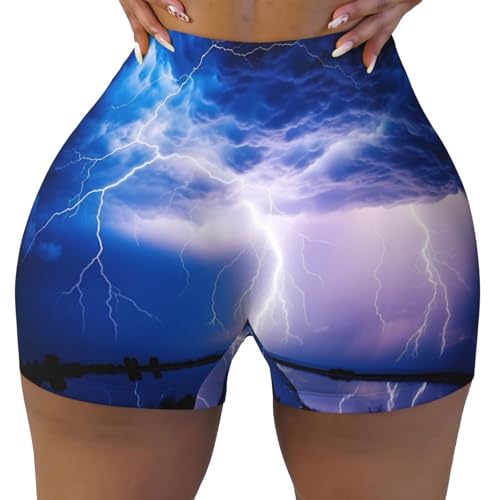 Light Pattern Sports Shorts, high Elastic Slim Fitness Pants, Suitable for Yoga/Leisure/Daily wear