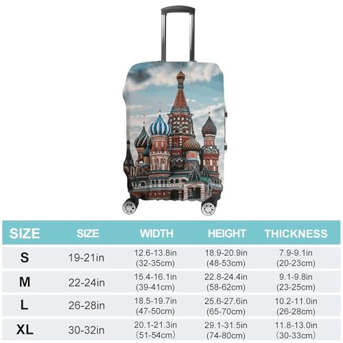 Travel Luggage Cover Washable Suitcase Cover St Basil Cathedral Red Square Fashion Suitcase Protector Carry On Luggage Covers Protector Suitcase Fits 19"-32" Luggage2