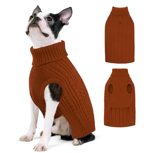 Image of AOFITEE Large Dog Sweater, Warm Christmas Dog Sweaters for Fall Winter