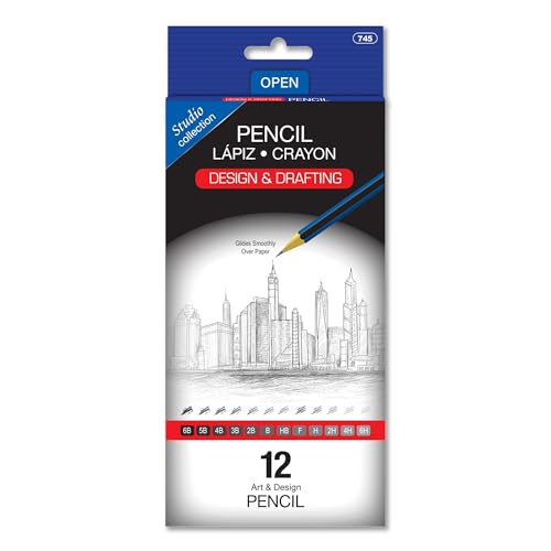 Set de 12 lápices de grafito para dibujo BAZIC PRODUCTS miniatura 1