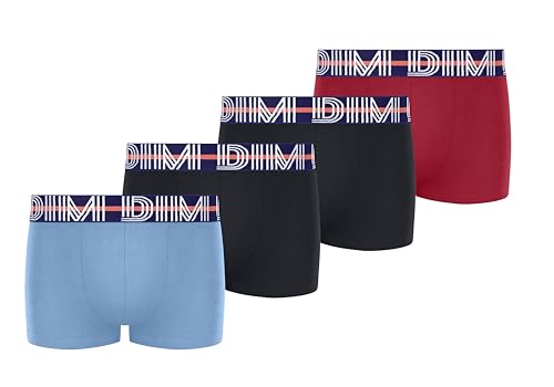 Dim Boxer Garçon Ecodim Coton Stretch Coloré x4 Dim Boxer Garçon Ecodim Coton Stretch Coloré x4