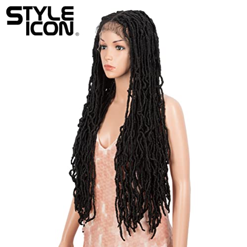 Style Icon 32 Inch Faux Locs Wig Long Dreadlock Wig With Baby Hair Goddess Wigs Synthetic Twist Hair Wig thumb #2