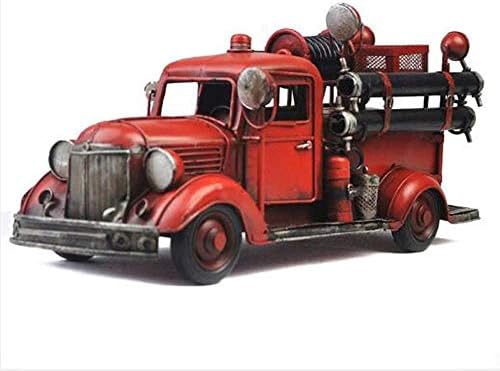 レトロな鉄のピックアップ トラック モデルの装飾品クリエイティブ ホーム ソフト家具ギフト デスクトップ装飾写真の小道具 (LWH)