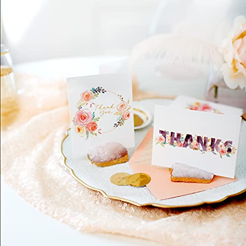 Papyrus Bridal Shower or Wedding Thank You Cards with Envelopes, Floral (20-Count) by Papyrus - Image 5