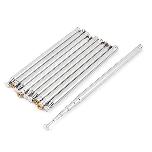 Antena telescópica para reparar la mala recepción en radios y televisores viejos, 50cm 10pcs