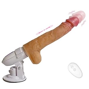 Sumeber Sexmaschine groß Realistischer Dildo Vibrator mit Stoßfunktion, Anal Vibratoren 10 Vibrationmodi Teleskopmodi, Silikon Dildos Fernbedienung Sexspielzeug mit Starke Saugnapf