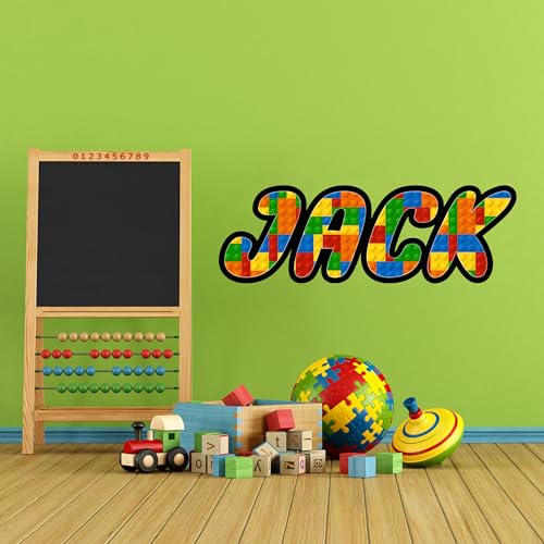 Vinilo Decorativo Nombre Bloques para Habitación Infantil miniatura 3