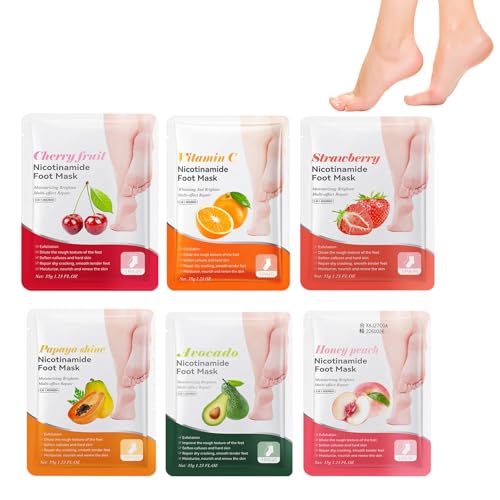 6 Paia Maschera Per Piedi, Maschera Piedi Esfoliante, Maschera Piedi Idratante, Maschera Piedi Nutriente Intensiva, Maschera Per Piedi Callosi, Idratare E Sbiancare I Piedi