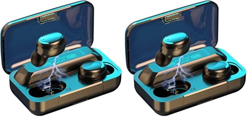 Image of 2023 Newest Wireless Earbuds Bluetooth 5.0 Headphones Mini Stereo Earphones in-Ear Built-in Mic Headset Headset with Charging Box for iOS Android (Pack of 2)