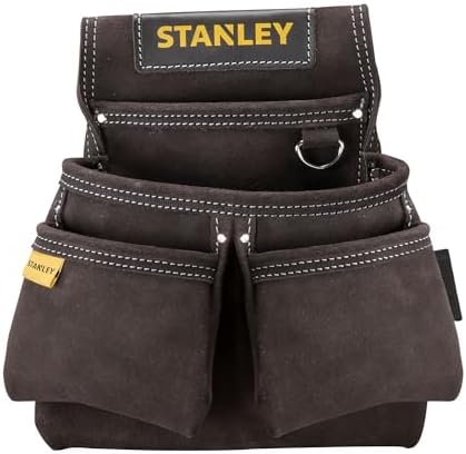 STANLEY Leather Tool Bag,4 Pockets,Special Flexometer Holder,Doub...