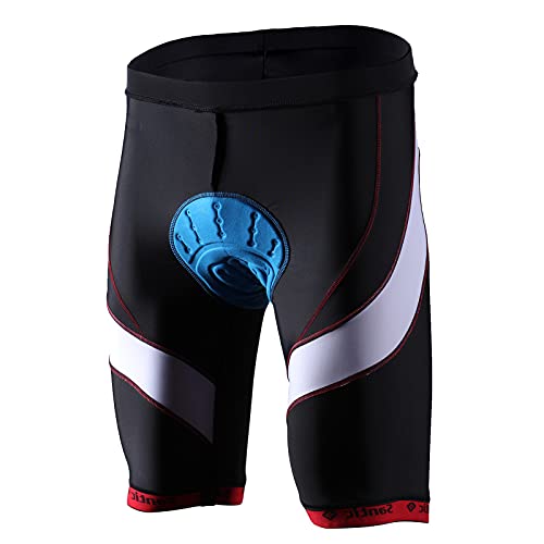Shorts de ciclismo masculino da Santic, calça de ciclismo, meia calça, calça 3D Coolmax acolchoada p