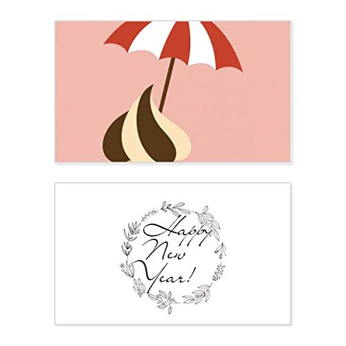 Tarjeta de felicitación de Año Nuevo Sunshade: un tierno helado de chocolate para tus deseos