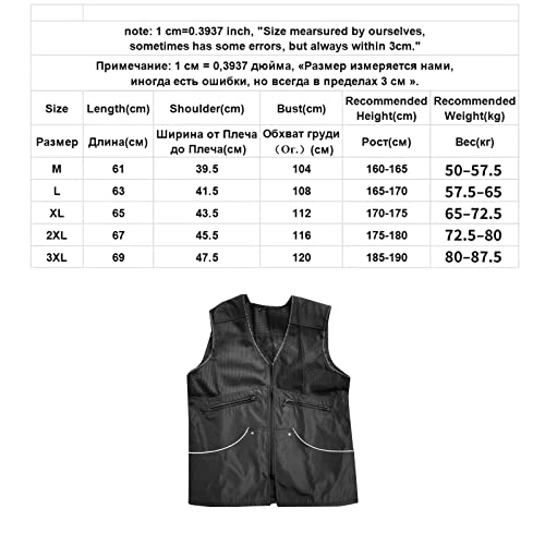 Folpus Hundetrainingsweste für Handler Langlebig mit Taschen Mantel Hundeführer Trainerweste Haustiertrainerjacke für Agility Hunde Im Freien Reisen, Schwarz, XL