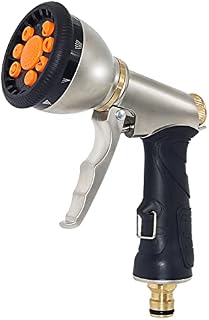 Hydrogarden Hose Pipe Spray Gun Heavy Duty Garden Hose Nozzle with 9 Adjustable Patterns, High Pressure Metal Hose Gun for Watering Garden, Washing Cars and Showering Pets
