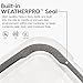 IRIS USA WeatherPro 74 Qt Storage Bins with Lids, 2 Pack, BPA-Free Plastic Gasket Box with Tight Latch and Seal, Stackable Nestable Tote Tub - Clear/Black
