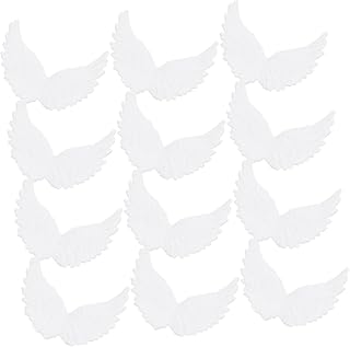 KALLORY 10 Peças Enfeites De Decoração De Artesanato De Natal Para Artesanato Enfeites De Asas De Anjo Para Roupas Pequenas Asas De Anjo Amuletos De Roupas Faça Você Mesmo Asas De Anjo