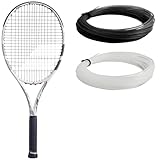 Babolat Boost Wimbledon Limited Edition - Racchetta da tennis con cordino, colore: panna/avorio/beige scuro (impugnatura 10,6 cm)