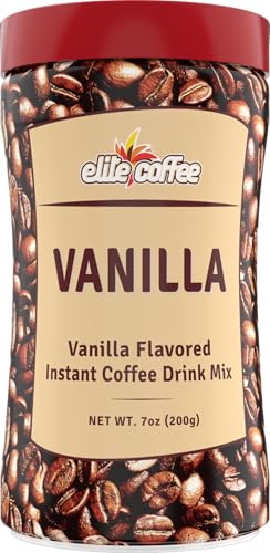 Elite Vanilla Flavored Instant Coffee 7oz