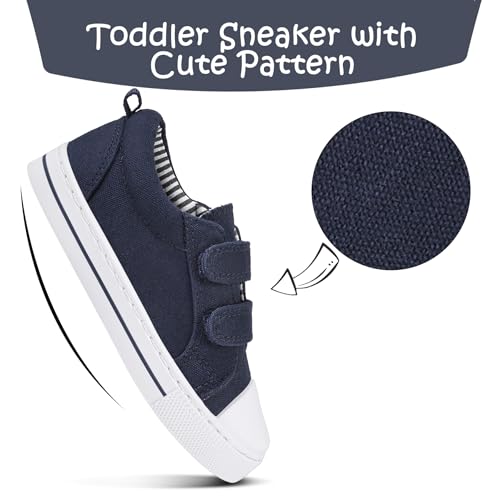 Image of K KomForme Toddler Shoes, Hook & Loop Canvas Sneakers for Boys and Girls | Slip-on, Lightweight, Comfortable