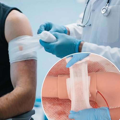 Image of Wearable Bullet Wound Sleeve Trainer for Medical Education | Stop The Bleeding Training Arm Kit for Hemostasis Training