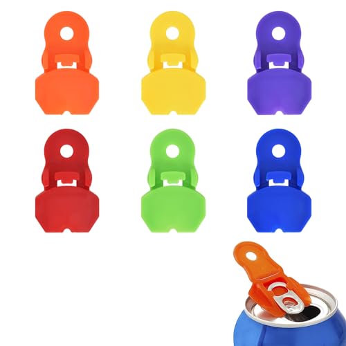 Abrelatas Bebidas,Abrelatas Manual,Plástico Abrelatas Manual Fácil Abridor Bebidas,Abrelatas Bebidas de Colores,Tapa de Lata Antipolvo Reutilizable para Refrescos