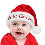 RJVW Baby Santa Hat: Christmas Hat for Infant, Baby Xmas Holiday Classic Santa Claus for Christmas New Year Party