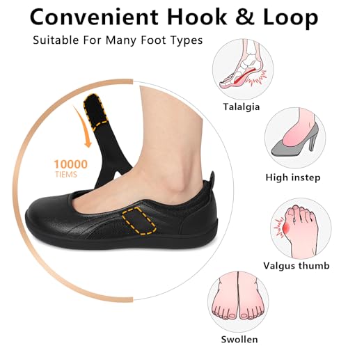 BARERUN Womens Walking Shoes Classic Mary Jane Flats Wide Toe Diabetic Shoes for Women Adjustable Breathable Lightweight Daily Barefoot Shoes4