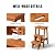 Costzon 3 Tier Folding Step Stool, 3-in-1 Wood Foot Stool Display Storage Shelf Flower Rack for Home, Kitchen, Library, Portable Non-Slip Step Ladder for Adults & Kids (Coffee)