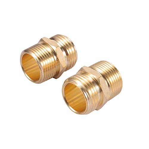 Brass Pipe to Hose Fitting,3/4 NPT Male X 3/4 Hose Thread Male,Garden