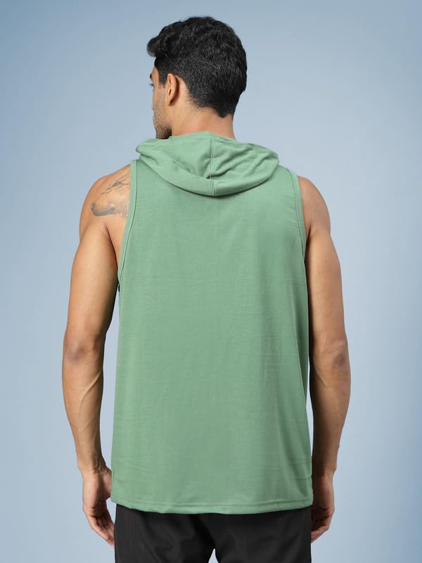 Image of CHKOKKO Sleeveless Hooded T Shirts Gym Vest for Men Workout Solid Premium Cotton Blend Tank Top for Man Running Vest Sando Gym Wear Lightweight Breathable Casual Summer Wear Boys