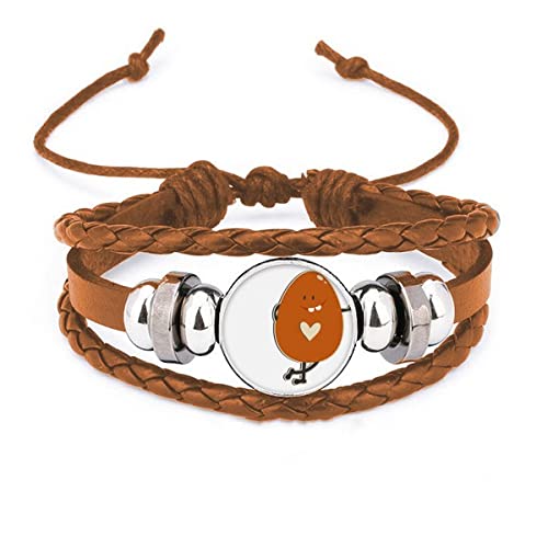 Bracelet en cuir pour festival de Pâques artisanat marron élégant