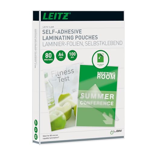 Leitz iLAM 80 Microns A4 Self Adhesive Laminating Pouches (Pack of 100)