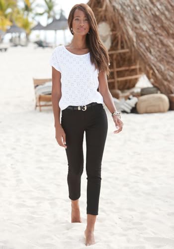 LASCANA Women's Skinny Leg Cropped Pants2