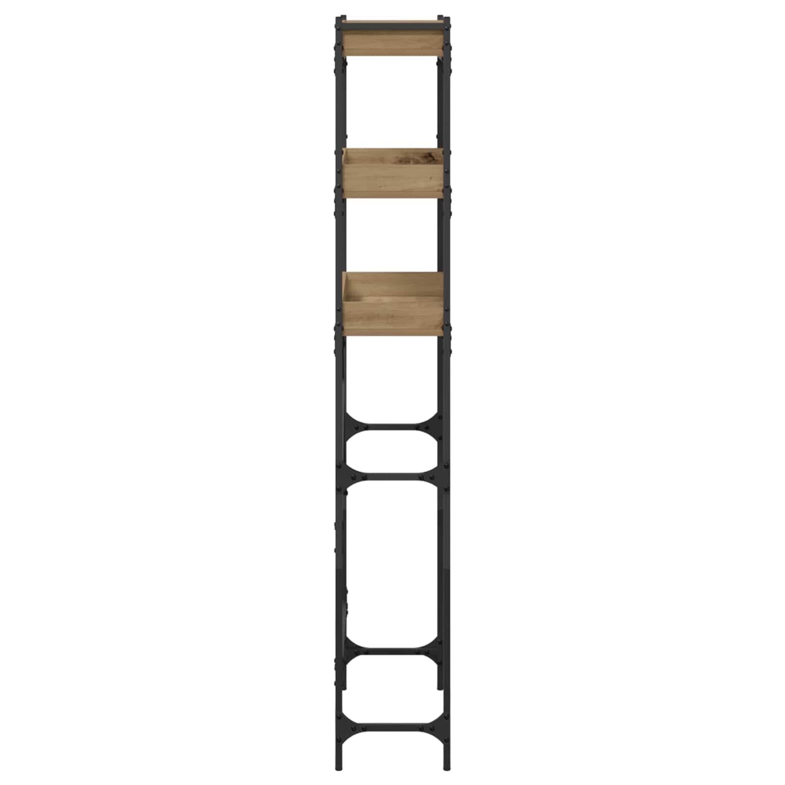 Waschmaschinenregal Artisan-Eiche 67 x 25 x 163 cm mit Stahlrahmen