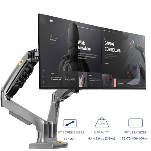 PIX Suporte 2 Monitores 17 a 27 Articulado com Pistão a Gás F160 NB