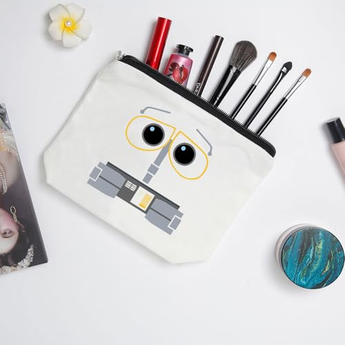 WZJHCL Wall-E Big Face Makeup Pouch Wall-E Lover Gift Cartoon Robot Cosmetic Bag WDW Vacation Storage Pouch Bag (E Face)3