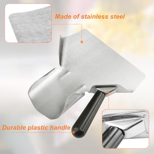 Image of 5 PCS Single Handle chips Scoop, Stainless Steel Single Handle French Fry and Popcorn Scoop for Commercial and Personal Use, by GENHAKON.