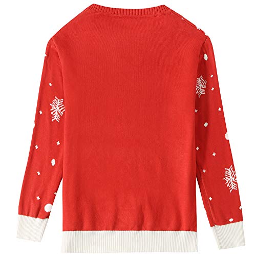 Image of Camii Mia-Big-Girls-Ugly-Christmas-Sweater-Crewneck Sweater Reindeer Santa Clause Pullover Knitted Cozy