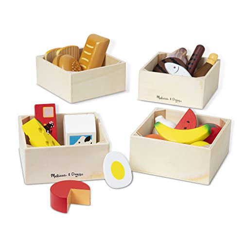 Melissa & Doug Food Groups - 21 Wooden Pieces And 4 Crates, Multi - Play Food Sets For Kids Kitchen, Pretend Food, Toy Food For Toddlers And Kids Ages 3+ #TOP1