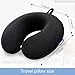 Gosider Black Travel Neck Pillow Memory Foam Airplane Pillow for Neck and Head Support Soft Portable U Shape Neck Pillow for Plane, Car & Home Office Use