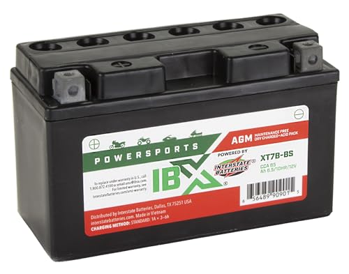 Image of Interstate Batteries IBX YT7B-BS Powersports Battery 12V 6.5Ah 85CCA AGM