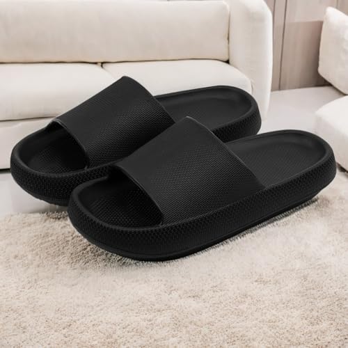 Womens Pillow Slippers Cloud Slides for Mens House Slippers Home Slides Non Slip Shower Slides Bathroom Soft Thick Sole Beach Women Shoes Sandals Indoor/Outdoor Home Slippers2