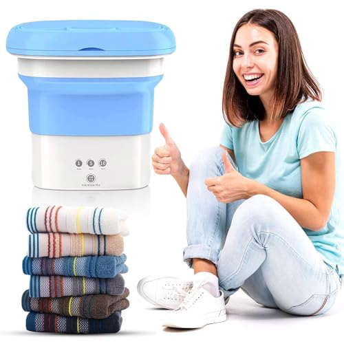 Portable Mini Washing Machine, Foldable 2kg Washing Machine Top
