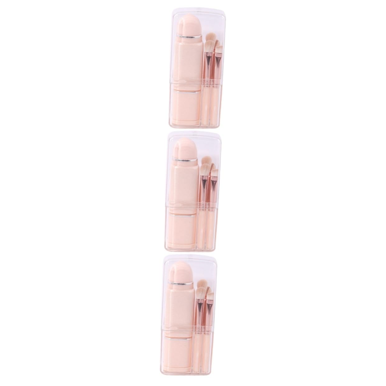 Housoutil 3 Set Di Pennelli Per Il Trucco Set Di Pennelli Per Il Trucco Kit Di Pennelli Per Il Trucco 4 in 1 Pennello Per Labbra Pennello Per Ombretto Donna