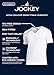 Jockey Men's Undershirt Active Ultra Soft Modal V-Neck Undershirt, White, XL