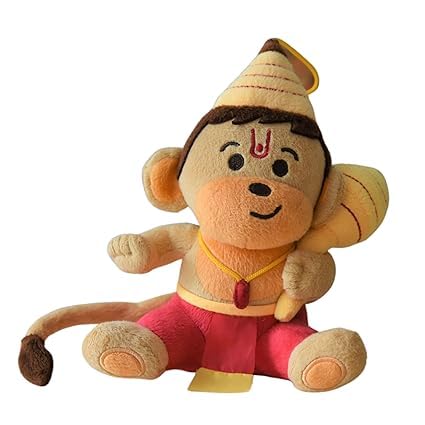 Image of Box Mantra Chanting Baby Hanuman (Small - 30 CM) | Musical Soft Plush Toy | Best Gift for Infants, Toddlers & Babies