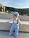 Volunboy Baby Jungen Anzug Set Bekleidung Hemd mit Fliege + Hosenträger Hosen + Barette Strampler Anzug 5 Teilig(6-9 Monate,Himmel Blau,Größe 66)