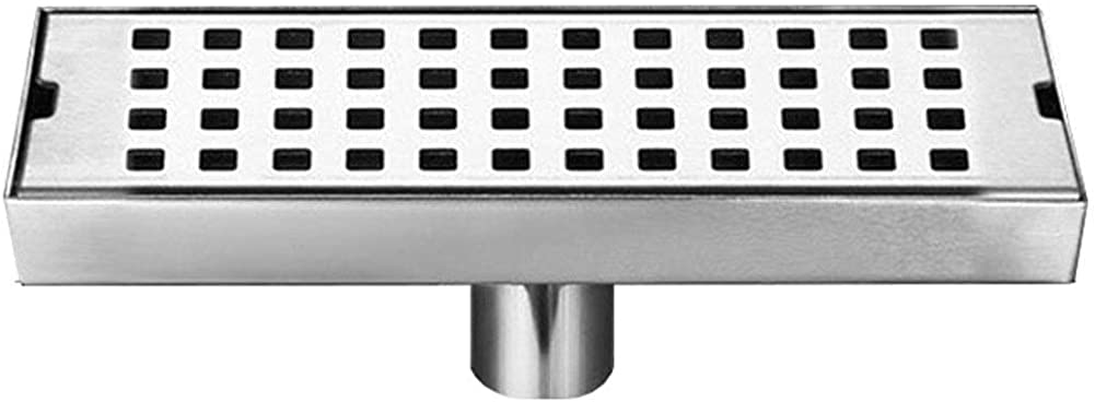 Linear shower drain, Shower Floor Drain，Linear Drain Rectangle Removable Cover(20cm/8inch)