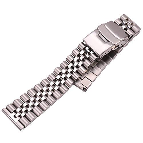 Uhrenarmbänder Edelstahl Uhrenarmband 20mm 22mm 24mm Damen Herren Silber Massivmetall Uhrenarmband Zubehör