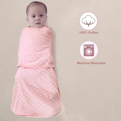 Image of Baby Sleep Sack Swaddle 3-Way Adjustable Wearable Blanket 100% Cotton.